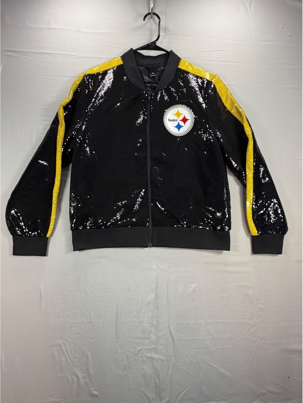Pittsburgh Steelers Women’s Wild Collective Hypocycloid Sequin Full Zip Jacket